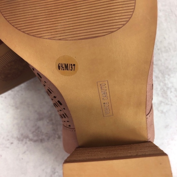 New Vince Camuto keannie blush leather heels 6.5 - Picture 6 of 8